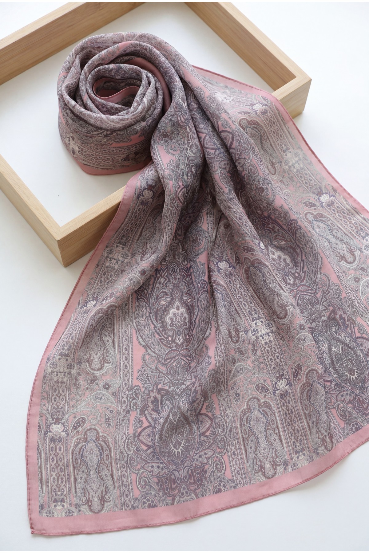Authentic Striped Traditional Design Cotton Scarf -Pink