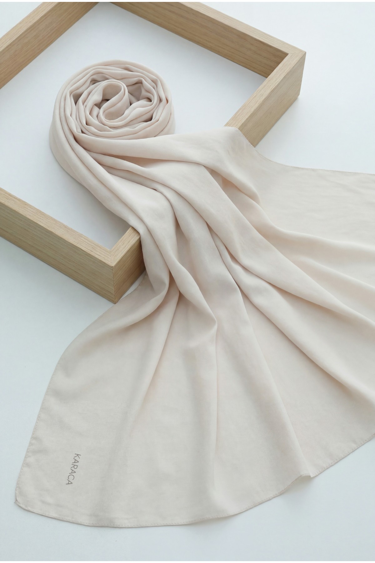 Plain Cotton Scarf -Powder