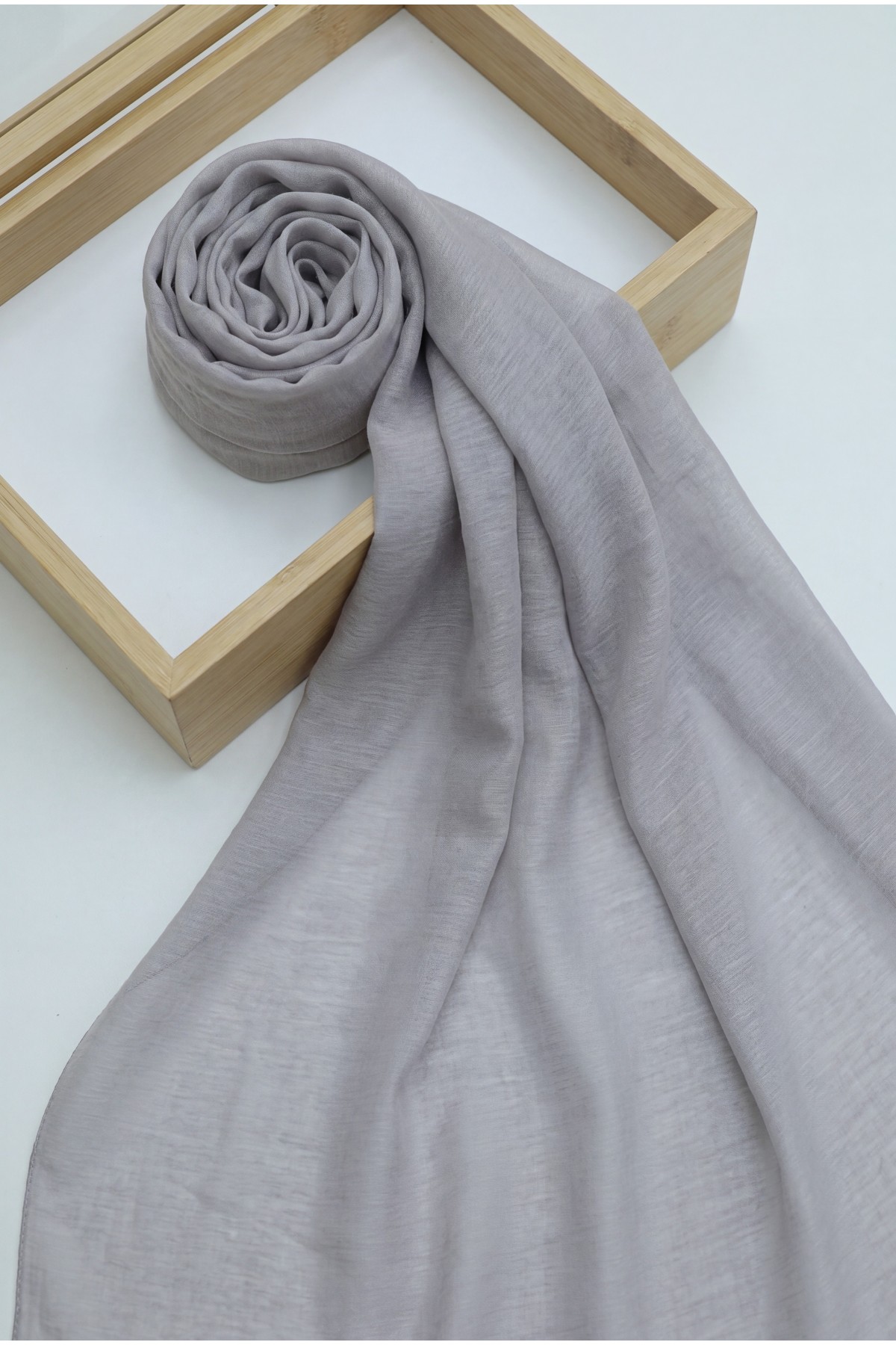 Glittery Voile Scarf -Silver