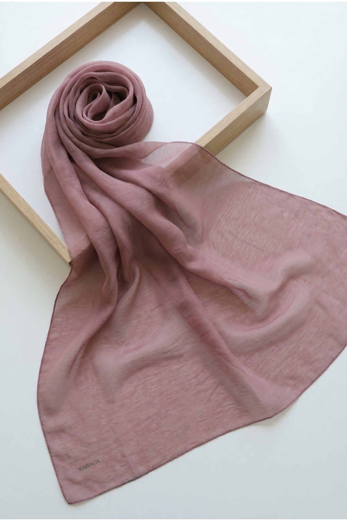 Glittery Voile Scarf -Dried rose