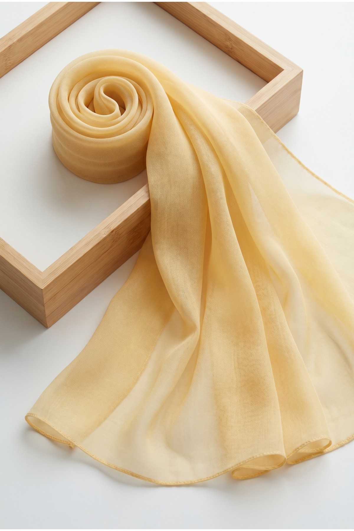 Glittery Voile Scarf - Beige