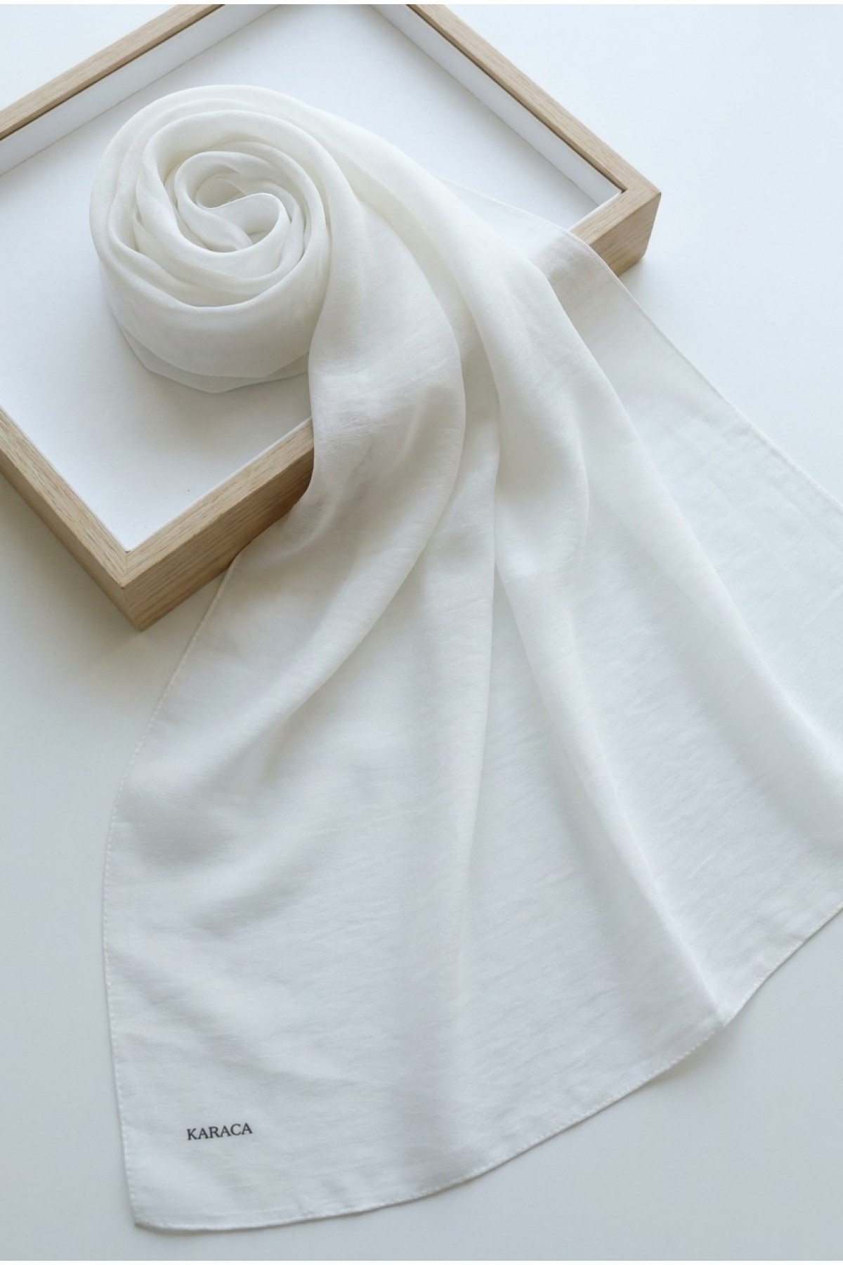 Glittery Voile Scarf -Ecru