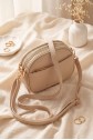 Multi-Compartment Long Shoulder Bag - Beige