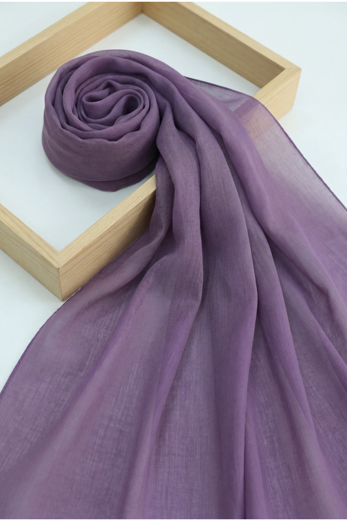 Plain Cotton Scarf - Purple