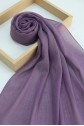 Plain Cotton Scarf - Purple