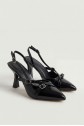 Tetti Black Patent Leather High-Heeled Shoes