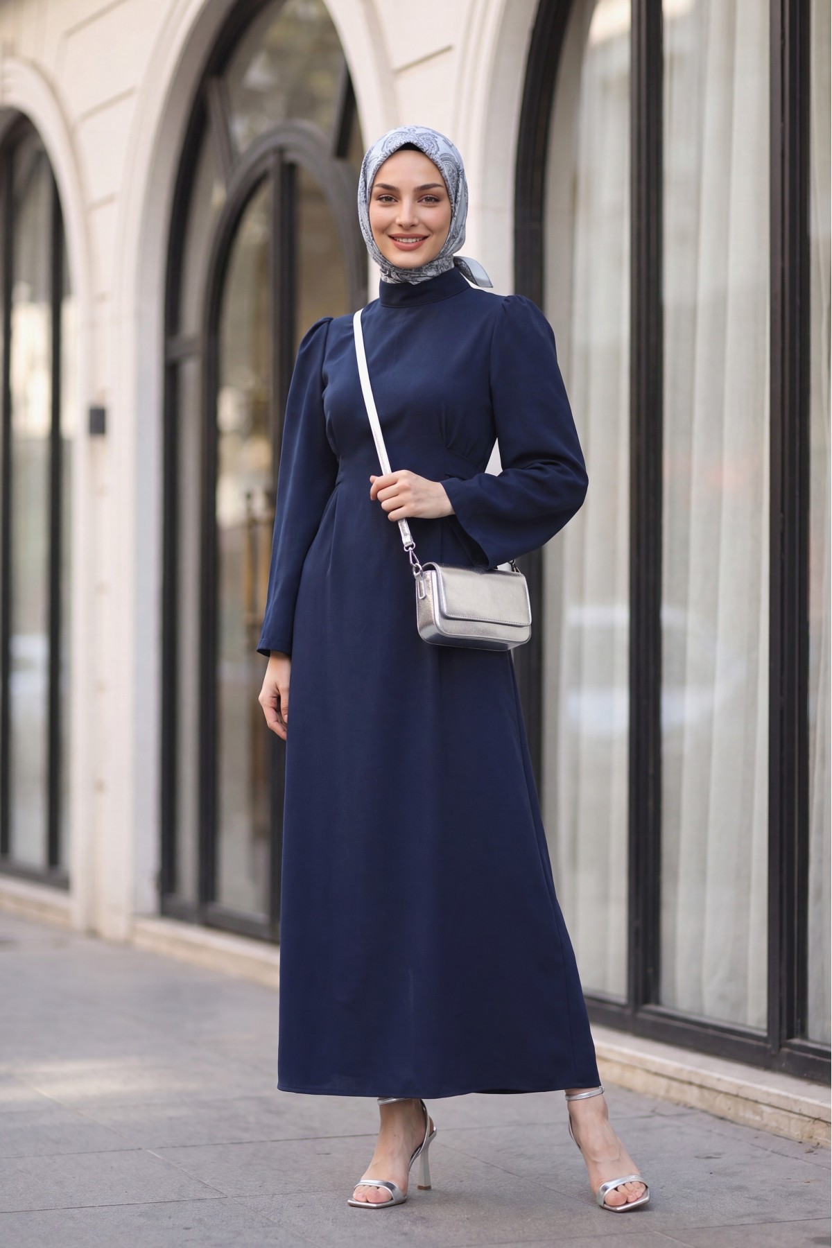 Judge Collar Lace Detailed Dress         -dark lacquer
