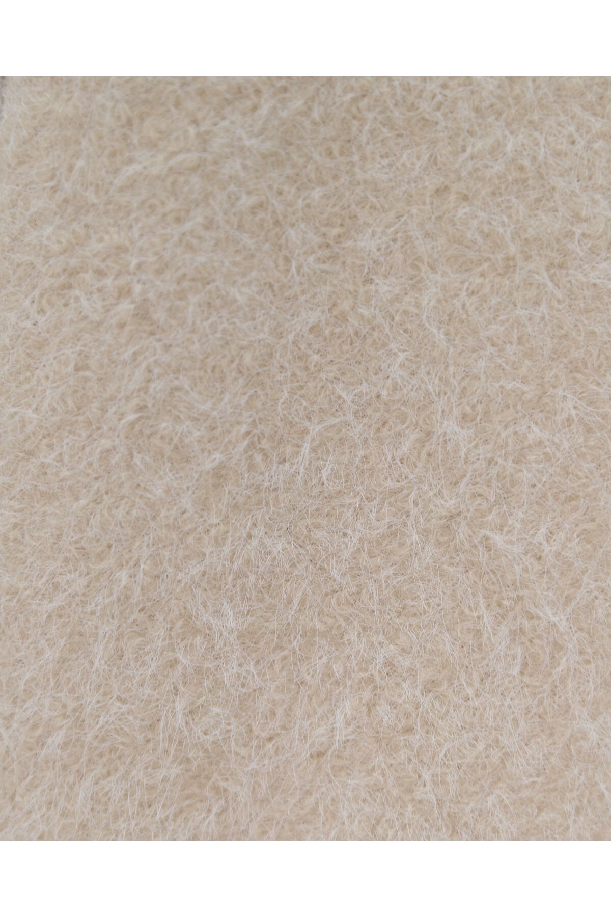 Önü Bağlamalı Kırçıllı Kaşe Ceket -Bej detay görseli