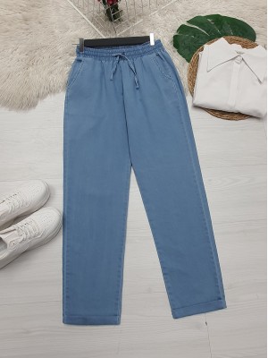 Double Washed Soft Jeans  -Ice Blue