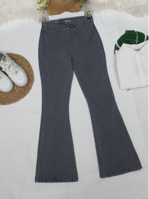 Spanish Leg Lace Detail Jeans -Smoked 