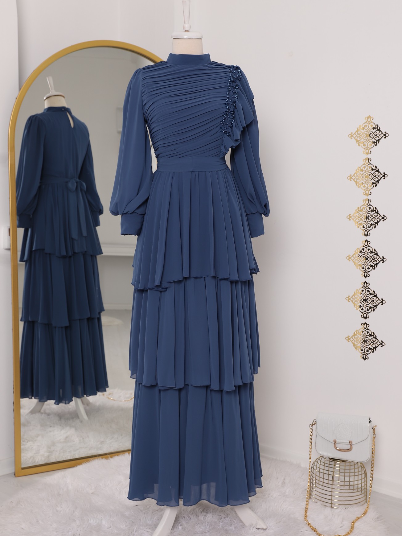 sachin and babi light blue dress Modanisa Women's Fashion KSA | 30-75% OFF