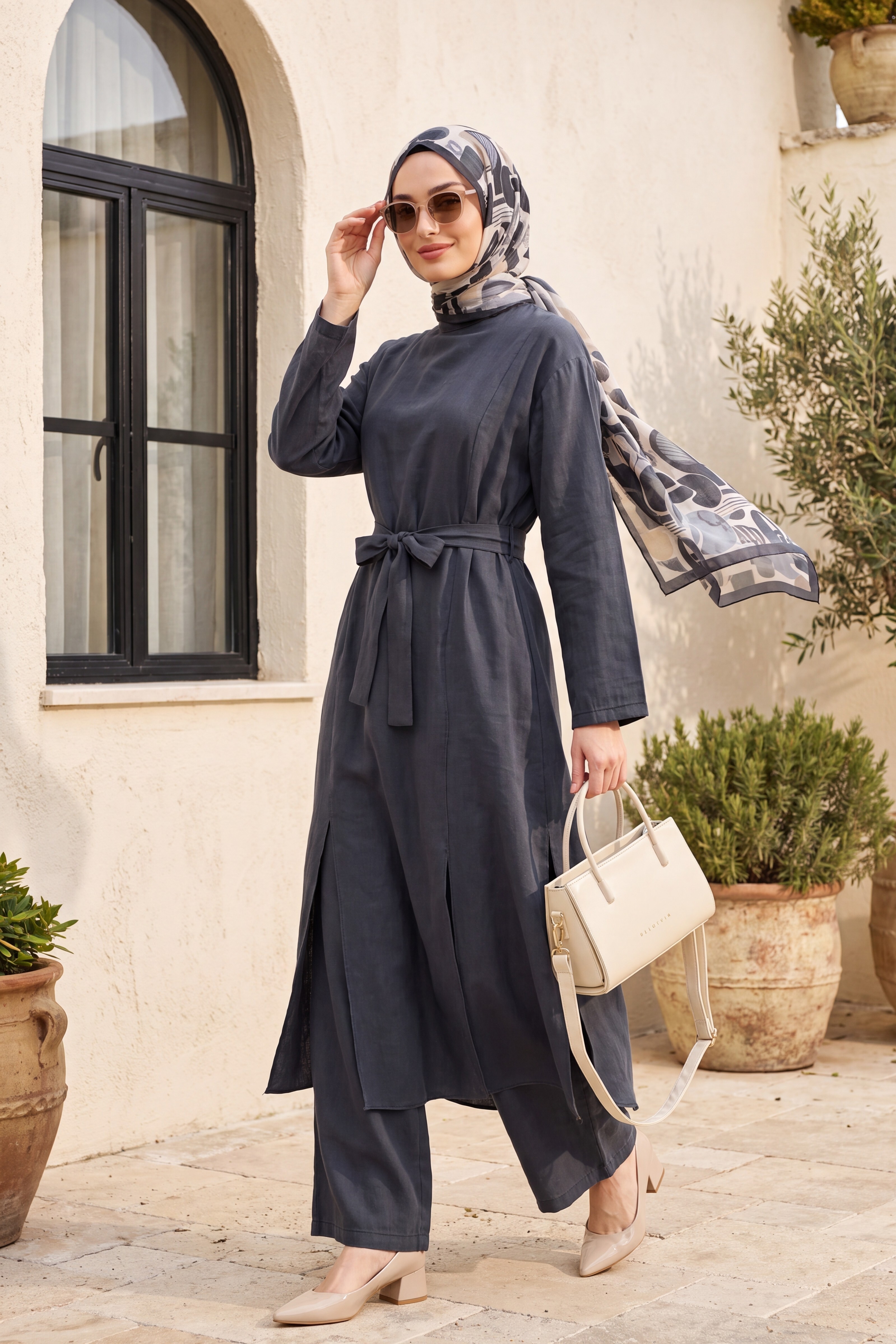 Lacivert Oversize Modal Takım | Podyumplus